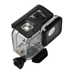 Boîtier étanche pour GoPro HERO6/5 + couvercle arrière creux avec fixation de base à boucle et vis, boîtier étanche