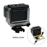 Boîtier étanche pour GoPro HERO6/5 + couvercle arrière creux avec fixation de base à boucle et vis, boîtier étanche