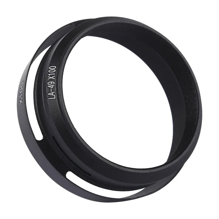 Pare-soleil métallique ventilé de 49 mm pour Fujifilm X100, LA-49 X100 (noir), LA-49 X100 (argent)