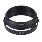 Pare-soleil métallique ventilé de 49 mm pour Fujifilm X100, LA-49 X100 (noir), LA-49 X100 (argent)