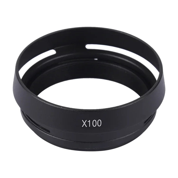 Pare-soleil métallique ventilé de 49 mm pour Fujifilm X100, LA-49 X100 (noir), LA-49 X100 (argent)