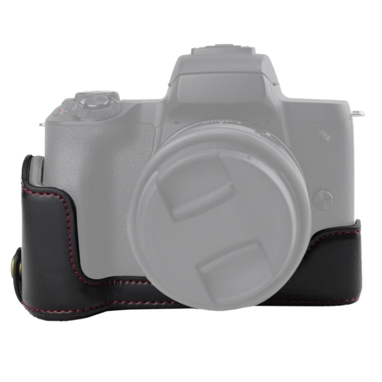 Base d'étui demi-boîtier en cuir PU avec filetage 1/4 pouce pour Canon EOS M50 / M50 Mark II, pour Canon EOS M50