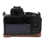 Base d'étui demi-boîtier en cuir PU avec filetage 1/4 pouce pour Nikon Z50