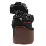 Base d'étui demi-boîtier en cuir PU avec filetage 1/4 pouce pour Nikon Z50