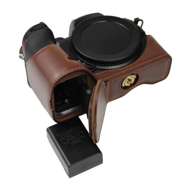 Base d'étui demi-boîtier en cuir PU avec filetage 1/4 pouce pour Nikon Z50