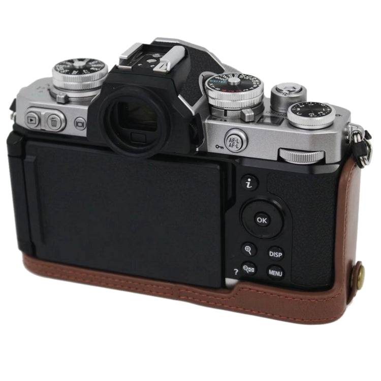 Base d'étui demi-caméra en cuir PU avec filetage 1/4 pouce pour Nikon Z fc, pour Nikon Z fc