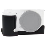 Base demi-étui en cuir PU avec filetage 1/4 pouce pour appareil photo Sony ZV-E10 / ZV-E10L, pour Sony ZV-E10