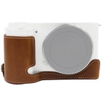Base demi-étui en cuir PU avec filetage 1/4 pouce pour appareil photo Sony ZV-E10 / ZV-E10L, pour Sony ZV-E10