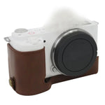 1/4 inch Thread PU Leather Camera Half Case Base for Sony ZV-E10 / ZV-E10L, For Sony ZV-E10