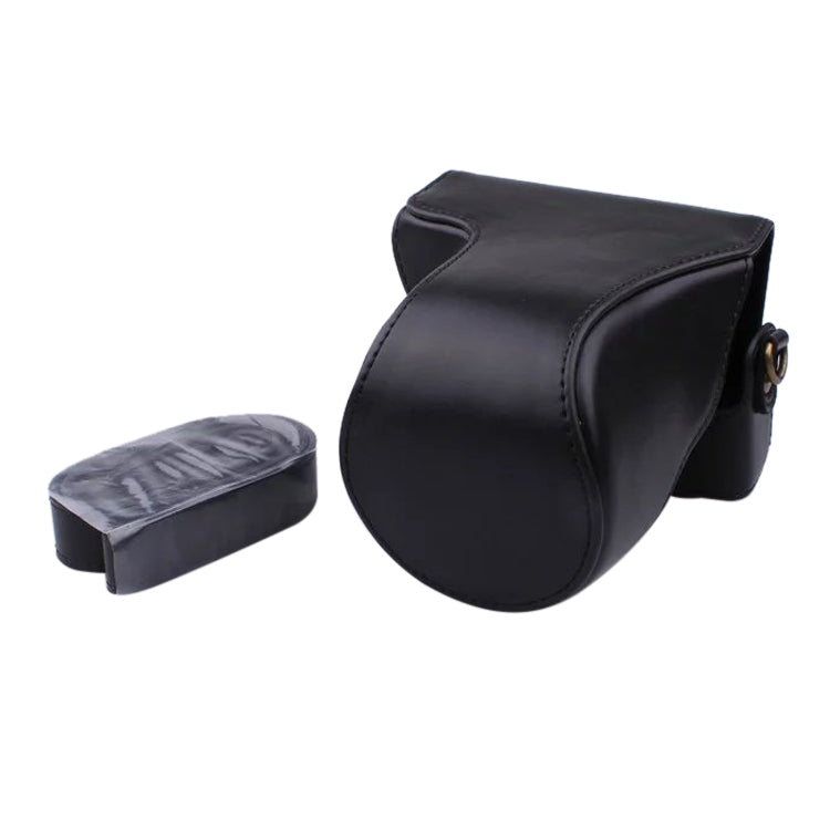 Étui intégral en cuir PU avec bandoulière pour appareil photo Canon EOS M200 (objectif 15-55 mm)