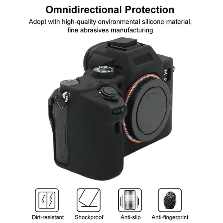 Étui de protection en silicone souple pour Sony A7 III / ILCE-7M3 / A7R III