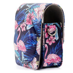 Étui de protection en cuir PU à motif flamant rose pour appareil photo FUJIFILM Instax Mini90, Flamant rose