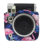 Étui de protection en cuir PU à motif flamant rose pour appareil photo FUJIFILM Instax Mini90, Flamant rose