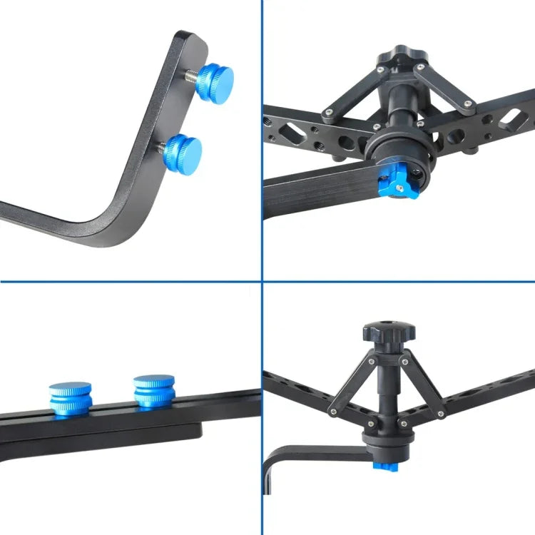 Stabilisateur araignée YELANGU YLG-0108F avec plaque de dégagement rapide pour caméscopes, caméras vidéo DV et reflex numériques.