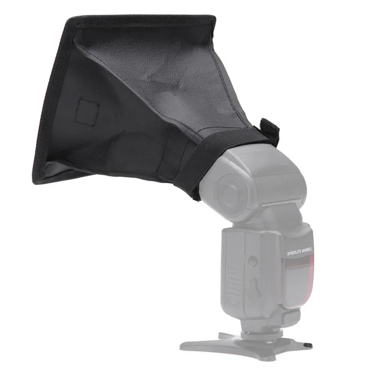 Boîte à lumière pliable et portable pour flash, sans support pour flash, dimensions : 15 x 17 cm (noir et blanc), rectangle 15 x 17 cm