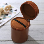 Étui moyen pour objectif reflex numérique, pochette zippée en cuir PU, dimensions : 13 x 9 x 9 cm, 13 x 9 cm (marron), 13 x 9 cm (café), 13 x 9 cm (noir)