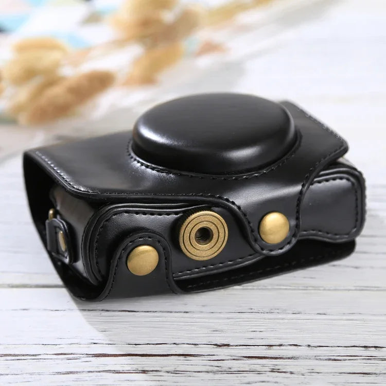 Étui intégral en cuir PU avec bandoulière pour appareil photo Canon PowerShot SX730 HS / SX720 HS, pour SX730 HS