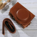 Étui intégral en cuir PU avec bandoulière pour appareil photo Canon PowerShot SX730 HS / SX720 HS, pour SX730 HS