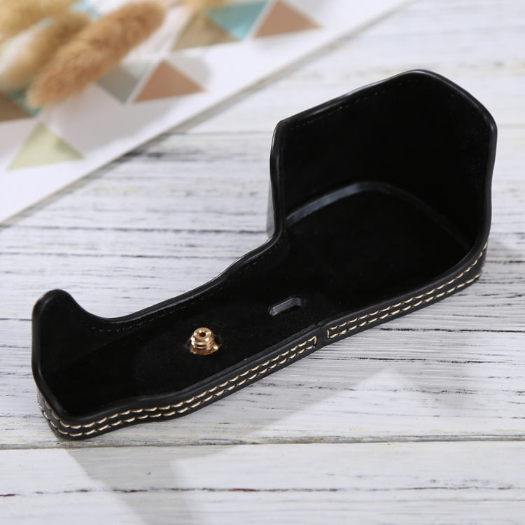 Base d'étui demi-corps en cuir PU avec filetage 1/4 pouce pour appareil photo Sony ILCE-6000 / A6000, pour Sony A6000