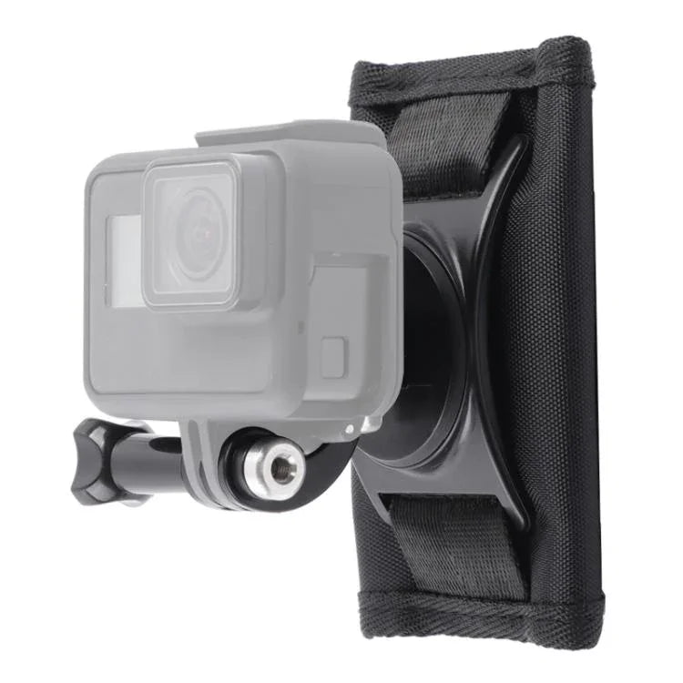 Fixation auto-agrippante pour sac à dos Rec-Mounts avec clip de serrage et vis pour GoPro, Insta360, DJI et autres caméras d'action