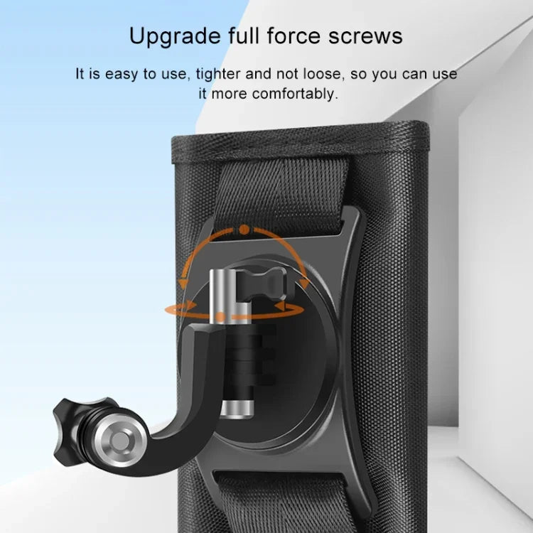 Fixation auto-agrippante pour sac à dos Rec-Mounts avec clip de serrage et vis pour GoPro, Insta360, DJI et autres caméras d'action