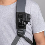 Fixation auto-agrippante pour sac à dos Rec-Mounts avec clip de serrage et vis pour GoPro, Insta360, DJI et autres caméras d'action