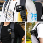 Support de fixation RUIGPRO en forme de J avec vis, rotation à 360°, pour sac à dos, compatible avec GoPro HERO9 Black / HERO8 Black / HERO7 / 6 / 5, DJI Osmo Action, Xiaoyi et autres caméras d'action.
