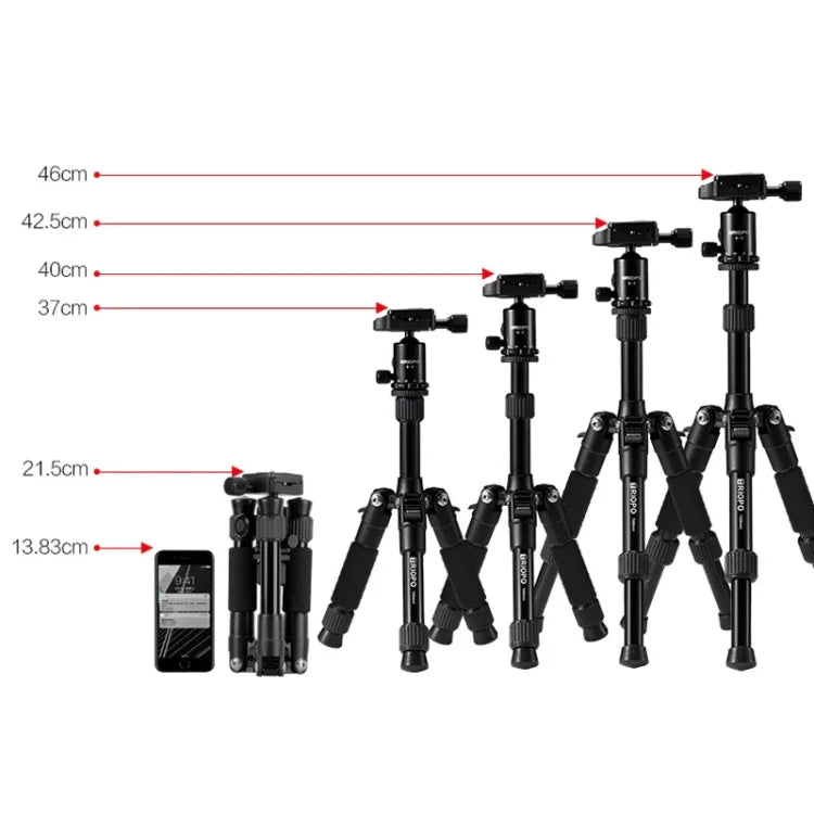 Trépied portable réglable TRIOPO T226 en alliage d'aluminium avec rotule D-0 pour appareil photo reflex, T226