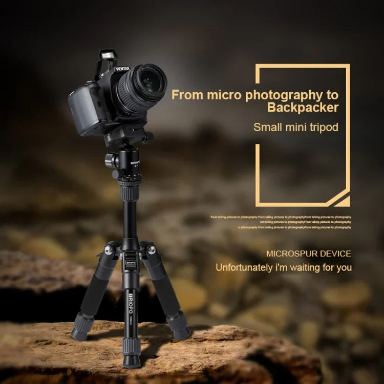 Trépied portable réglable TRIOPO T226 en alliage d'aluminium avec rotule D-0 pour appareil photo reflex, T226