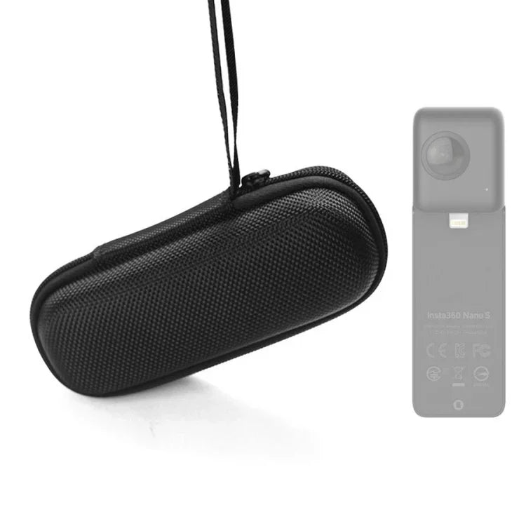 Lot de 2 pochettes de protection pour caméra sport VR360 Smart Insta360 Nano S, dimensions : 14 cm x 6 cm x 5,5 cm. Compatible avec Insta360 Nano S.