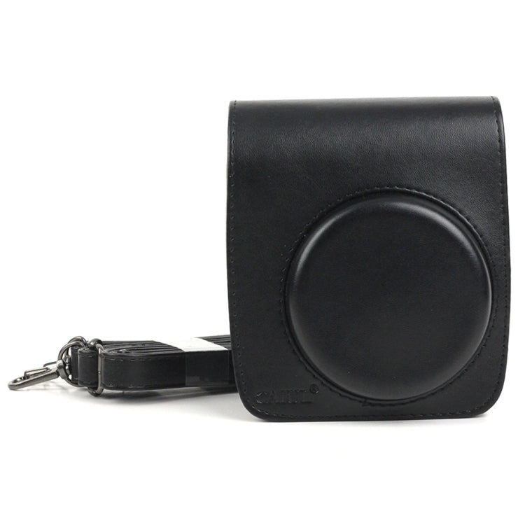 Étui de protection en cuir PU pour appareil photo FUJIFILM Instax Mini 90, avec bandoulière réglable.