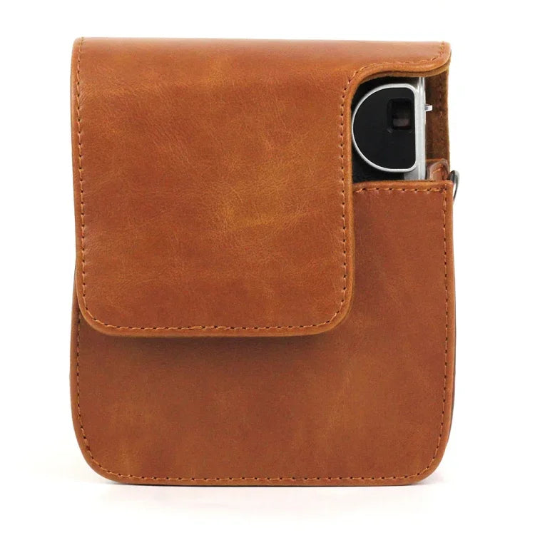 Étui de protection en cuir PU pour appareil photo FUJIFILM Instax Mini 90, avec bandoulière réglable.