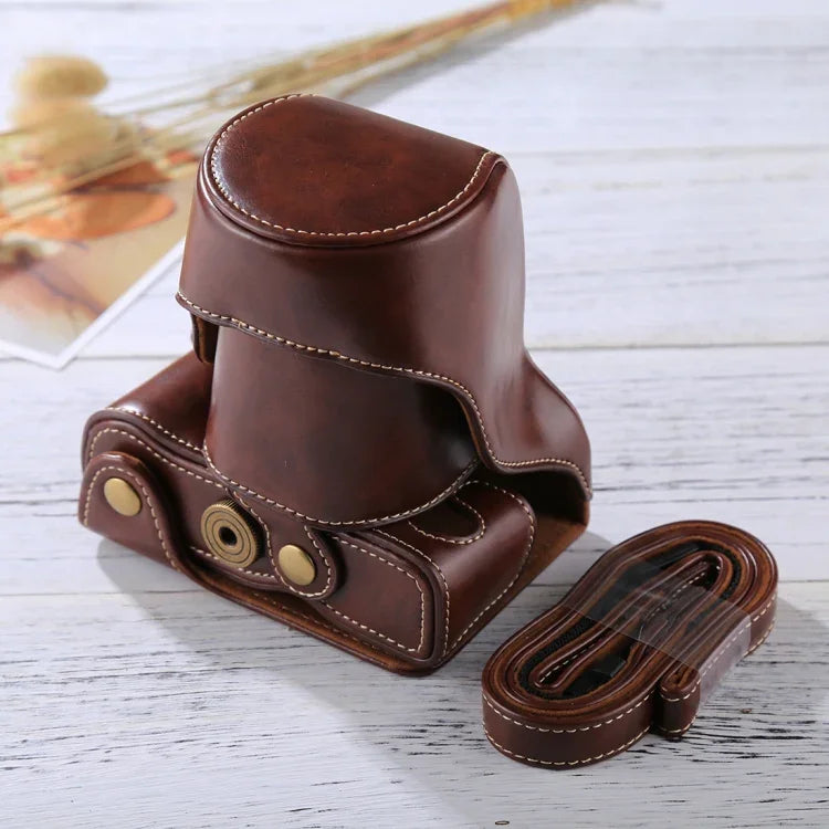Étui intégral en cuir PU avec bandoulière pour appareil photo FUJIFILM X-A3 / X-A2 / X-M1 / X-A10 (objectifs 16-50 mm / 18-55 mm / XF 35 mm), pour FUJI X-A3