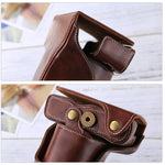Étui intégral en cuir PU avec bandoulière pour appareil photo FUJIFILM X-A3 / X-A2 / X-M1 / X-A10 (objectifs 16-50 mm / 18-55 mm / XF 35 mm), pour FUJI X-A3
