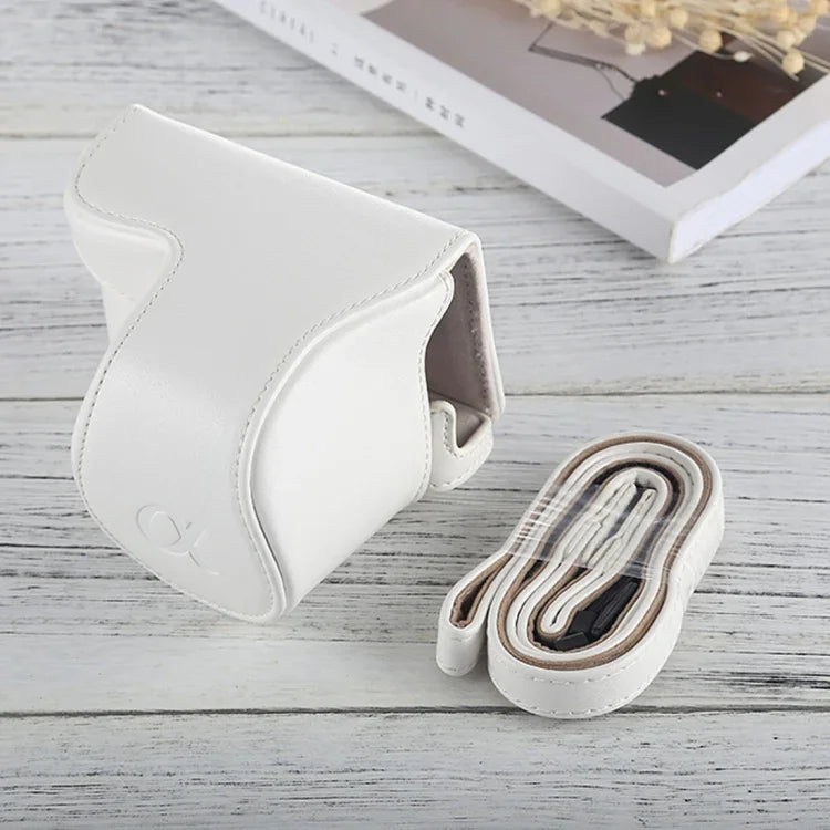 Étui intégral en cuir PU avec bandoulière pour appareil photo Sony A5100 / A5000 / NEX-3N (objectif 16-50 mm / 40,5 mm), pour Sony A5000, pour A5100