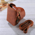 Étui intégral en cuir PU avec bandoulière pour appareil photo Sony A5100 / A5000 / NEX-3N (objectif 16-50 mm / 40,5 mm), pour Sony A5000, pour A5100