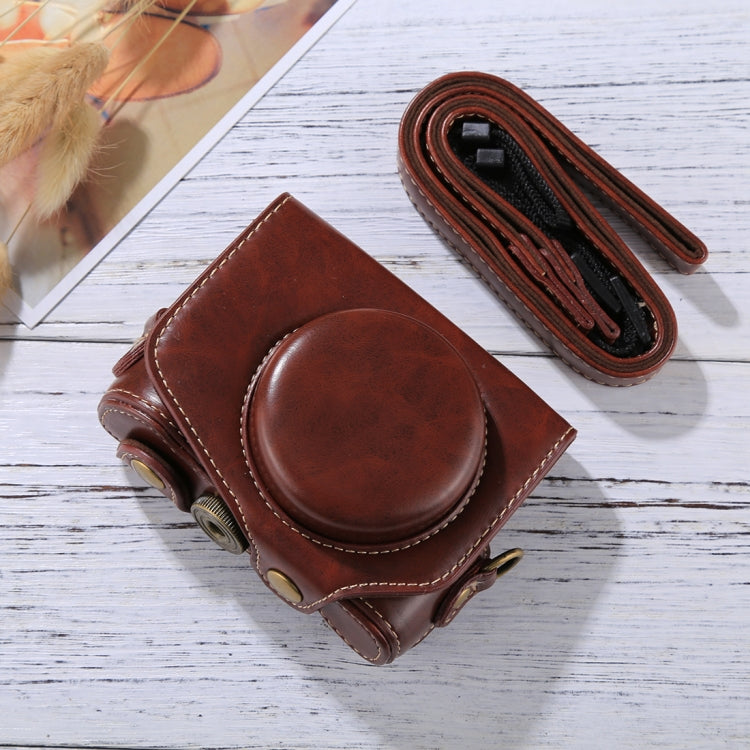 Étui pour appareil photo en cuir PU avec dragonne pour Canon PowerShot G7 X Mark II, pour Canon PowerShot G7 X Mark II, pour G7X II, pour G7X Mark II