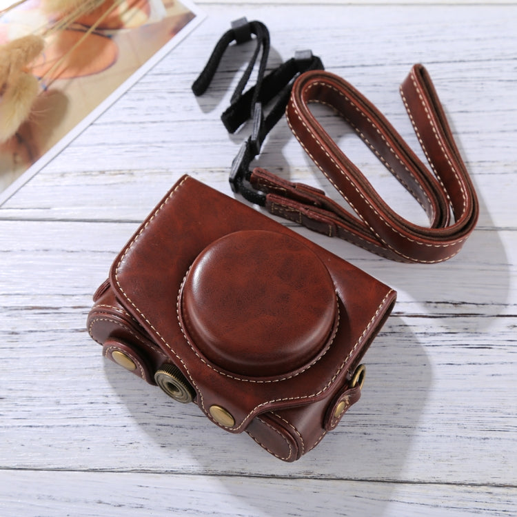 Étui pour appareil photo en cuir PU avec dragonne pour Canon PowerShot G7 X Mark II, pour Canon PowerShot G7 X Mark II, pour G7X II, pour G7X Mark II