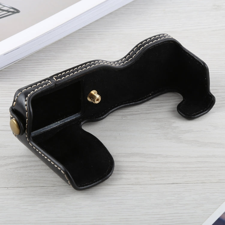 Étui demi-boîtier en cuir PU avec filetage 1/4 pouce pour FUJIFILM X-A5 / X-A20, pour FUJIFILM XA5