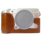 Étui demi-boîtier en cuir PU avec filetage 1/4 pouce pour FUJIFILM X-A5 / X-A20, pour FUJIFILM XA5
