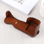 Base d'étui demi-corps en cuir PU avec filetage 1/4 pouce pour appareil photo Sony A6400 / ILCE-A6400, pour Sony A6400