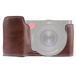 Base d'étui demi-caméra en cuir PU avec filetage 1/4 pouce pour Leica TL (Typ 701), pour Leica T701