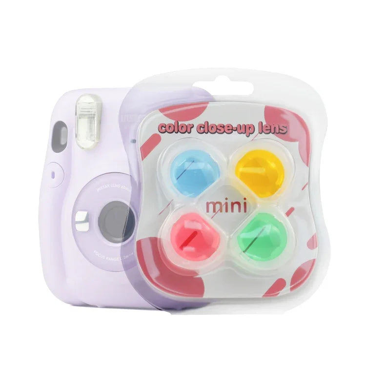 Lot de 4 filtres Jelly de quatre couleurs pour appareil photo Fujifilm Instax mini 11, 4 en 1