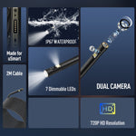 Endoscope numérique étanche IP67 E2 pour Ulefone Armor 9 / 9E / Power Armor 13 / 16 Pro / 18T / Armor Pad, uSmart E2