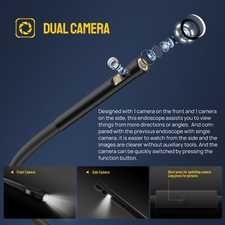 Endoscope numérique étanche IP67 E2 pour Ulefone Armor 9 / 9E / Power Armor 13 / 16 Pro / 18T / Armor Pad, uSmart E2