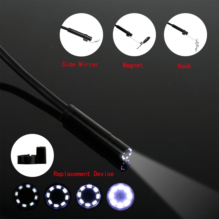 Endoscope d'inspection P20 écran 4,3 pouces HD1080P avec 8 LED, longueur : 10m, diamètre de l'objectif : 8mm, câble rigide, longueur : 10m, câble rigide