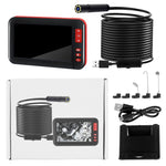 Endoscope d'inspection P20 écran 4,3 pouces HD1080P avec 8 LED, longueur : 10m, diamètre de l'objectif : 8mm, câble rigide, longueur : 10m, câble rigide