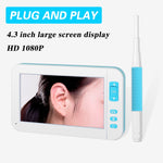 C01 Endoscope visuel pour oreille écran 4.3 pouces HD1080P avec 6 LED, Diamètre : 3.9mm, C01 3.9mm