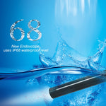 Endoscope d'inspection numérique étanche Y101 8mm à tête spirale 3 en 1, longueur : 2m Câble rigide, longueur : 2m Câble rigide