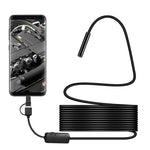 Caméra d'inspection endoscope numérique étanche Y101 8 mm tête spirale 3 en 1, câble rigide longueur : 10 m